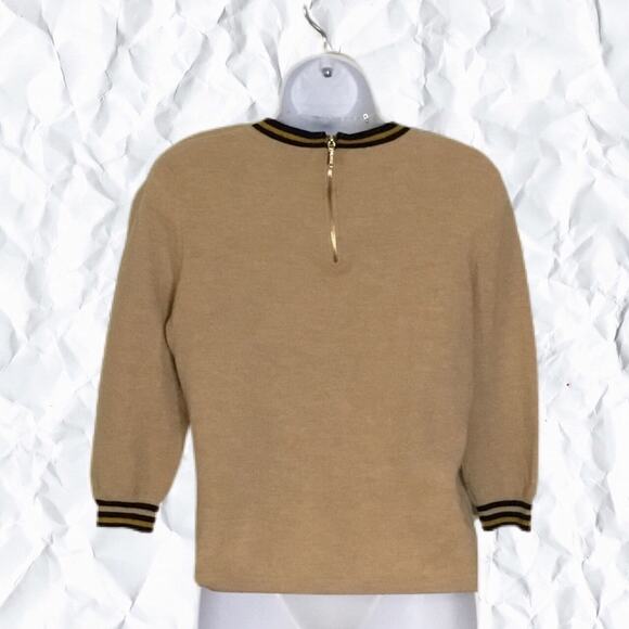 Lord & Taylor Camel Tan Wool Sweater - XL - Picture 2 of 5